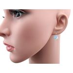 Cercei argint model clasic cu opalit 10 MM fotografia produsului View 3 S