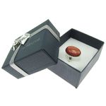 Inel argint reglabil cu Piatra Soarelui maro 18x13 MM fotografia produsului View 5 S