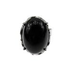 Inel retro reglabil cu onix natural fotografia produsului View 2 S