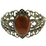 Bratara bronz antic cu ochi de tigru 25x18 MM fotografia produsului