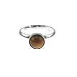 Inel argint reglabil cu ochi de tigru natural 6 MM fotografia produsului
