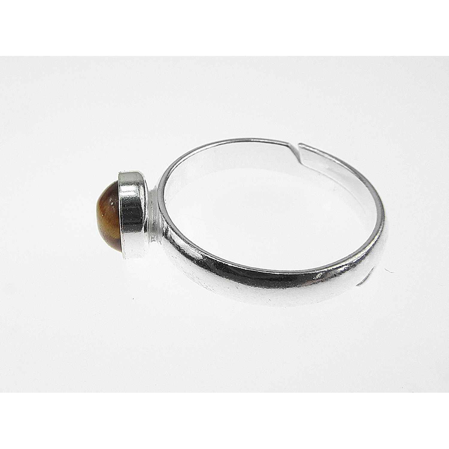Inel argint reglabil cu ochi de tigru natural 6 MM fotografia produsului View 4 L