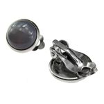 Cercei clips inox cu agate gri naturale 12 MM fotografia produsului View 3 S