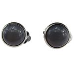Cercei clips inox cu agate gri naturale 12 MM fotografia produsului