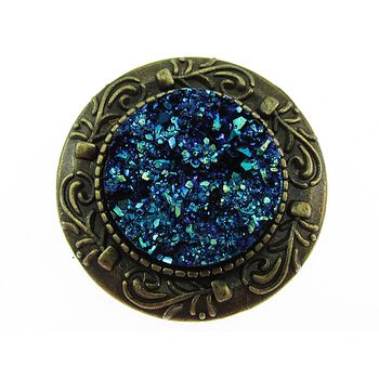 Brosa bronz cu rasina druzy