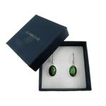 Cercei argint ovali cu rubin zoisit 14x10 MM fotografia produsului View 2 S