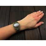 Bratara bronz antic cu cuart roz 25x18 MM fotografia produsului View 3 S
