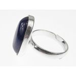Inel argint reglabil cu lapis lazuli natural 18x13 MM fotografia produsului View 4 S