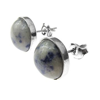 Cercei argint cu sodalit 10 mm