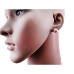 Cercei clips argint cu perle naturale oranj fotografia produsului View 4 S