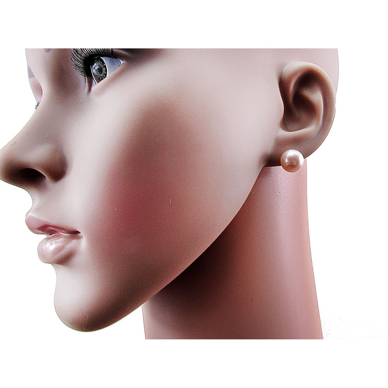 Cercei clips argint cu perle naturale oranj fotografia produsului View 4 L