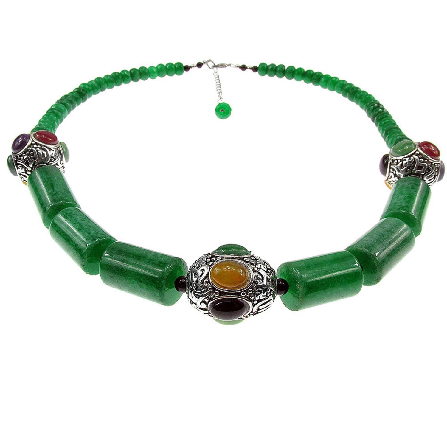 Colier jad verde 7 chakre fotografia produsului View 3 L