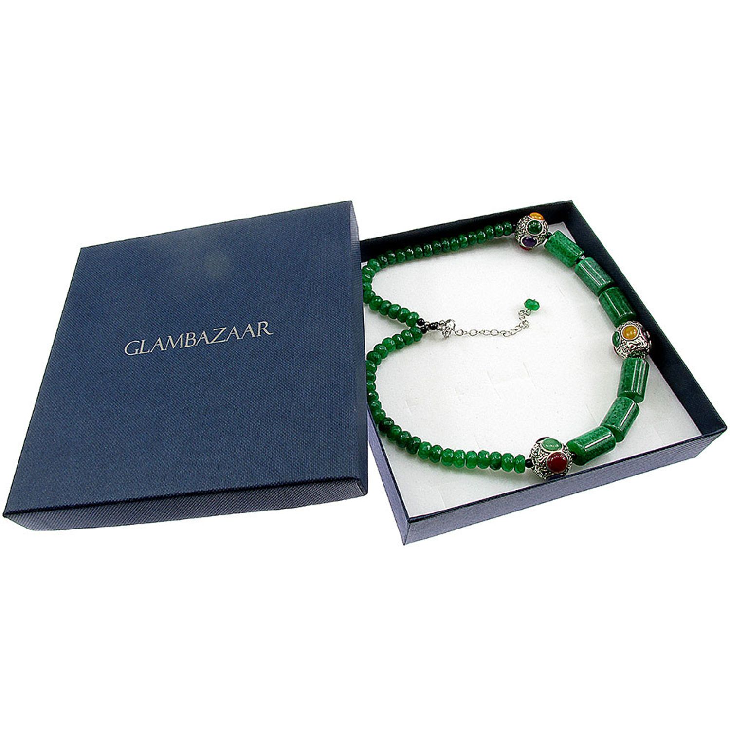 Colier jad verde 7 chakre fotografia produsului View 4 L