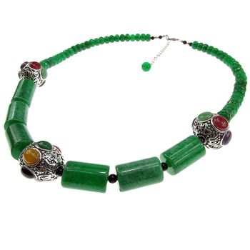 Colier jad verde 7 chakre