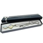 Colier inox cu pandantiv pietre opalit fotografia produsului View 4 S