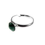 Inel argint reglabil cu malachit 6 MM fotografia produsului