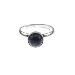 Inel argint reglabil cu lapis lazuli natural 6 MM fotografia produsului