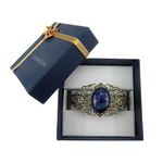 Bratara bronz antic cu lapis lazuli 25x18 MM fotografia produsului View 2 S
