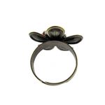 Inel reglabil bronz antic floare cu carneol fotografia produsului View 5 S
