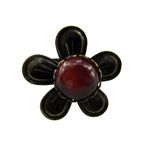 Inel reglabil bronz antic floare cu carneol fotografia produsului View 2 S