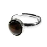 Inel argint reglabil cu ochi de tigru natural 8 MM fotografia produsului