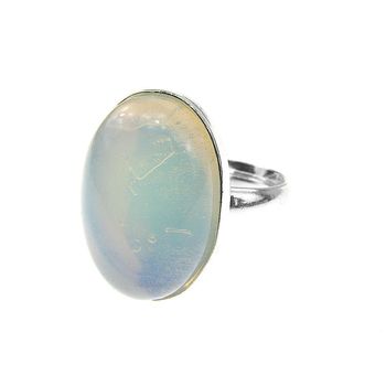 Inel argint reglabil opalit 18x13 mm