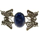 Bratara statement fluturi cu lapis lazuli 25x18 MM fotografia produsului