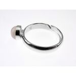 Inel argint reglabil cu cuart roz 6 MM fotografia produsului View 4 S