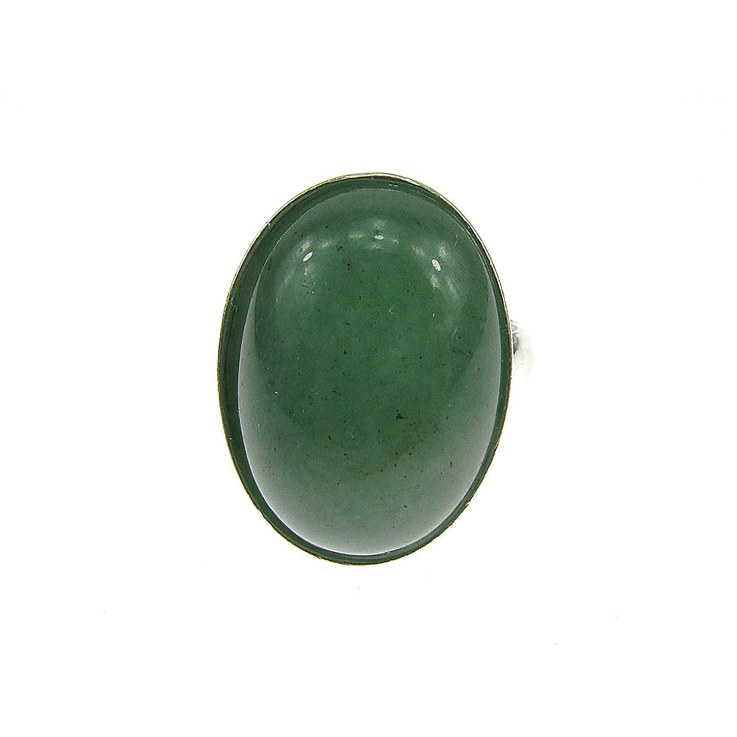 Inel argint reglabil aventurin verde 18x13 MM fotografia produsului View 2 L