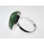 Inel argint reglabil aventurin verde 18x13 MM fotografia produsului View 3 S