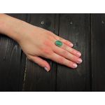 Inel argint reglabil aventurin verde 18x13 MM fotografia produsului View 5 S