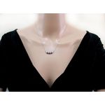 Colier argint cu safir natural fatetat fotografia produsului View 4 S