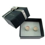 Cercei argint cuart roz natural 10 MM fotografia produsului View 4 S