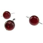 Set argint clasic cu carneol natural 10 MM fotografia produsului View 3 S