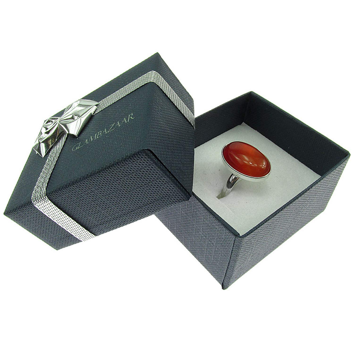 Inel argint reglabil cu carneol natural 18x13 MM fotografia produsului View 4 L