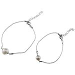 Set 2 bratari mama-fiica argint cu perle naturale fotografia produsului View 2 S