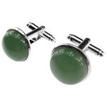 Butoni aventurin verde natural 14 MM fotografia produsului