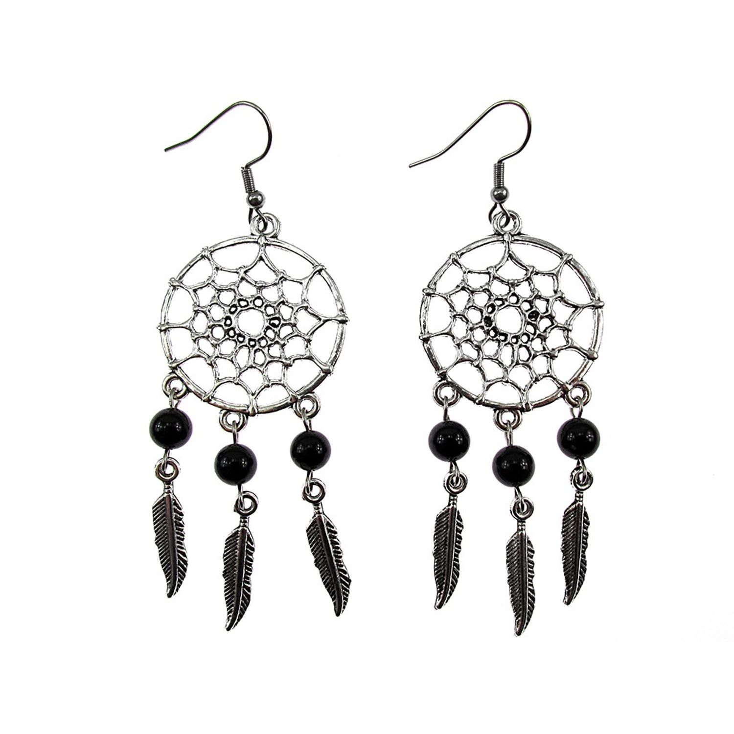 Cercei candelabru Dreamcatcher cu onix natural fotografia produsului
