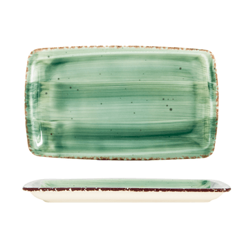 Gural green platou dreptunghiular 24x14cm