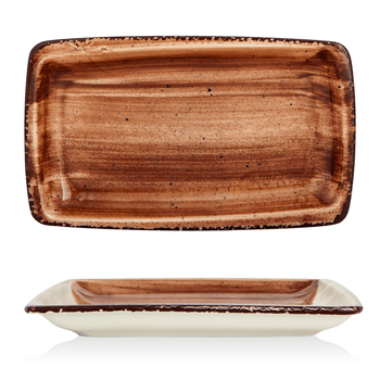 Gural brown platou dreptunghiular 29x17cm