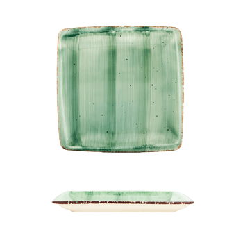 Gural green farfurie patrata 17x17cm