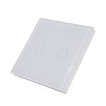 Intrerupator cap scara dublu cu touch PNI CS202MT din sticla, alb cu LED indicator fotografia produsului View 3 S