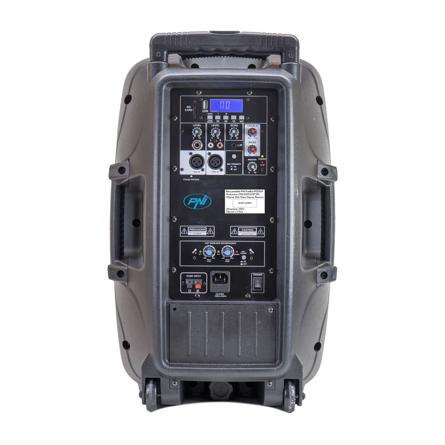 Boxa portabila PNI FunBox BT2000 cu acumulator fotografia produsului View 3 L