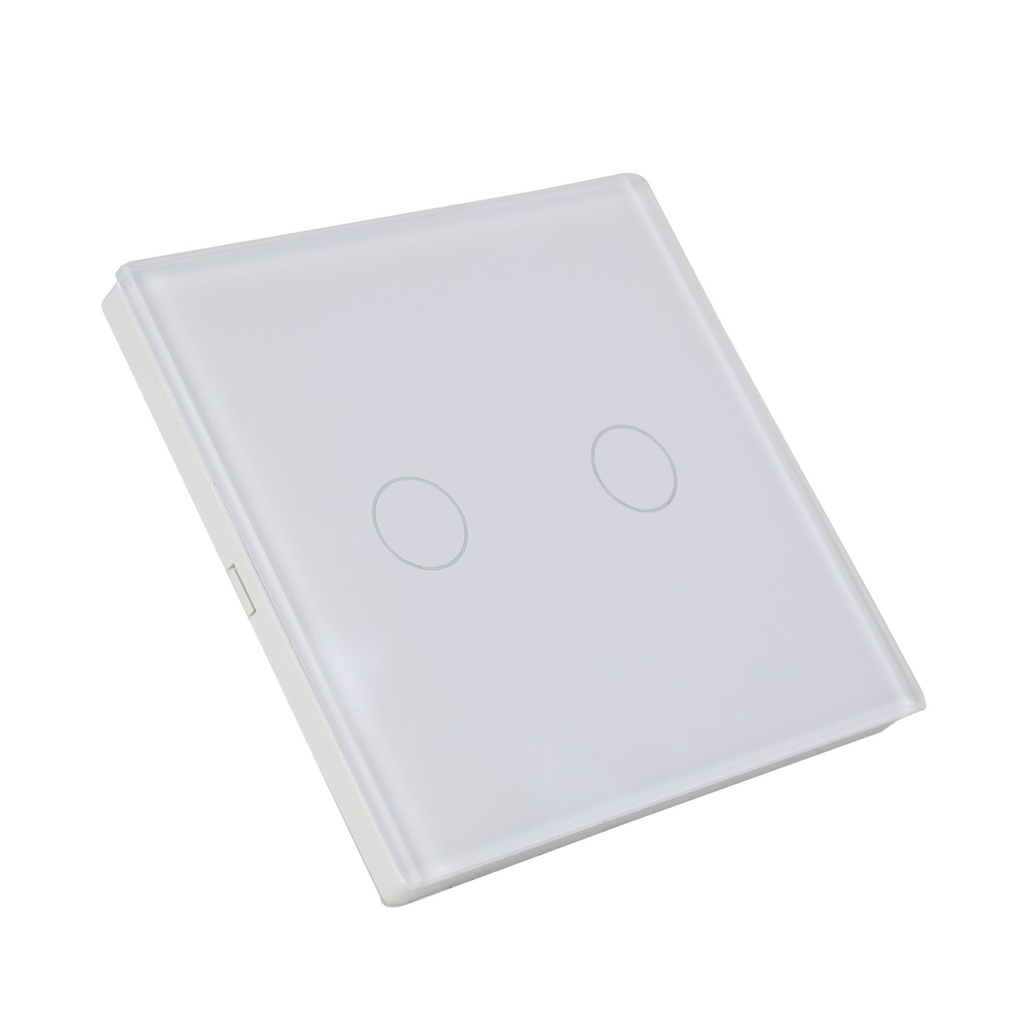 Intrerupator cap scara dublu cu touch PNI CS202MT din sticla, alb cu LED indicator fotografia produsului View 4 L