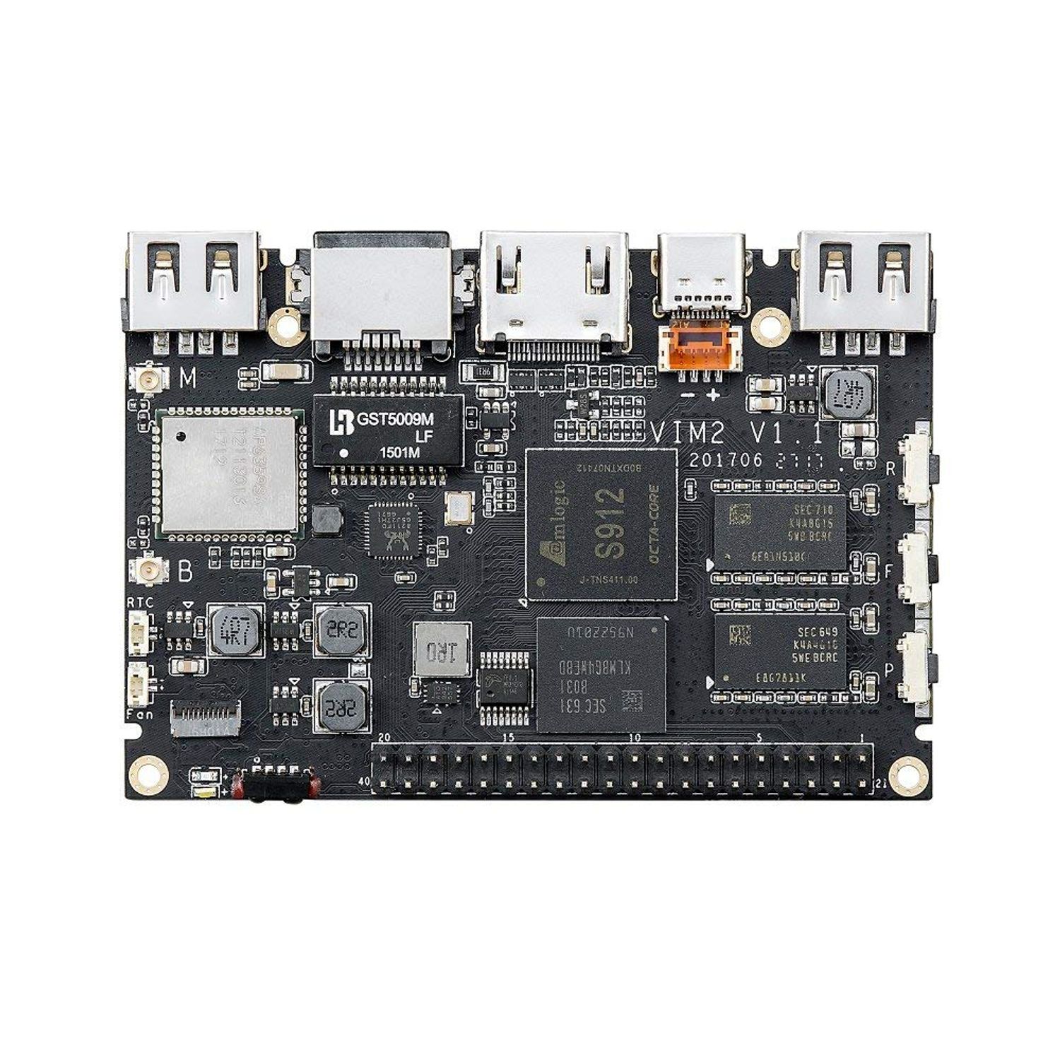 Mini PC Khadas  VIM2 MAX Amlogic S912 DDR4 3GB+64GB WIFI AP6359SA fotografia produsului
