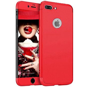 Husa telefon iphone 8 ofera protectie completa 3in1 ultrasubtire lux red matte