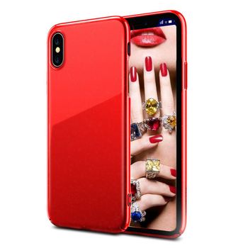 Husa telefon apple iphone xs, ofera protectie ultrasubtire silk red