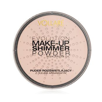 Pudra minerala iluminatoare cu ulei de argan si burete aplicator vollare - make-up shimmer powder