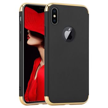 Husa telefon apple iphone 10, iphone x ofera protectie 3in1 ultrasubtire lux black matte
