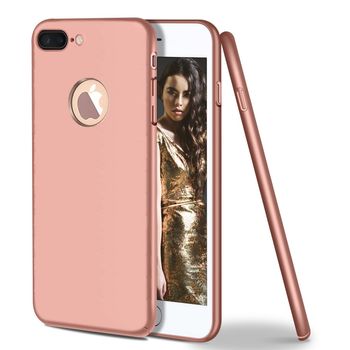 Husa telefon apple iphone 6/6s ofera protectie delux ultra-subtire, velvet touch rose + folie sticla